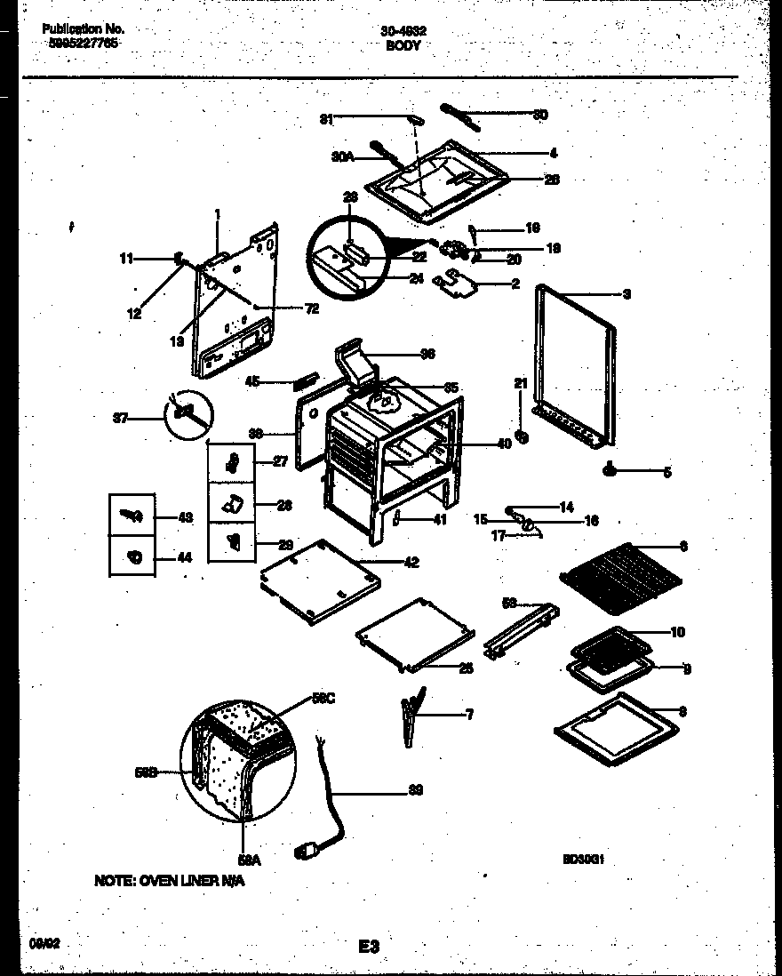 COOKTOP AND DRAWER PARTS