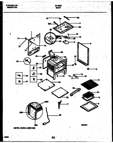 Cooktop and drawer parts