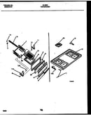 Cooktop and broiler drawer parts