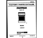 Tappan 30-3989-23-07 cover page diagram