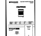 Tappan 30-3982-23-02 cover page diagram