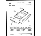 Tappan 73-3951-00-02 cooktop parts diagram