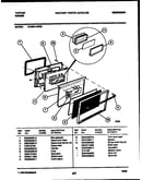 Lower oven door parts