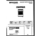 Tappan 31-3982-00-01 cover page diagram