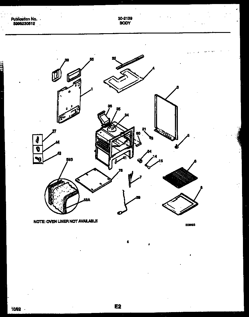 Cooktop and broiler drawer parts
