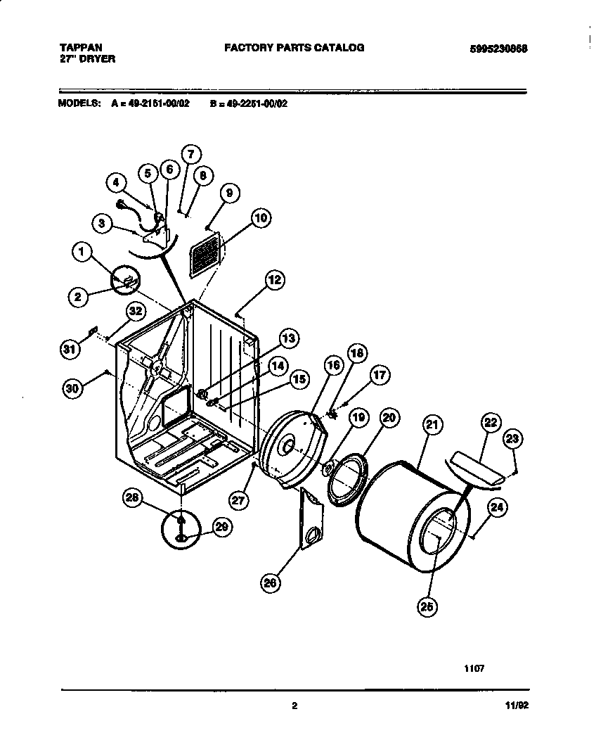 CABINET AND COMPONENT PARTS