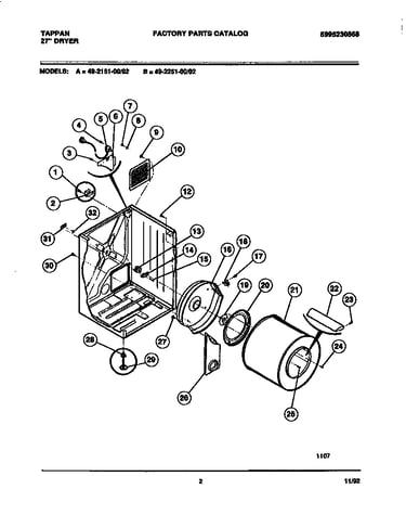 Cabinet and component parts
