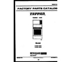 Tappan 72-3981-23-03 cover page diagram