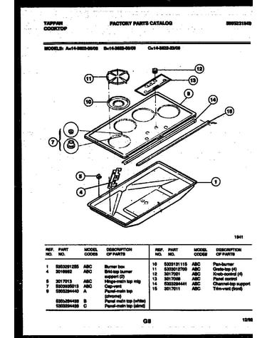 Cooktop parts