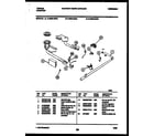 Tappan 14-2639-08-0A burner, manifold and gas control diagram