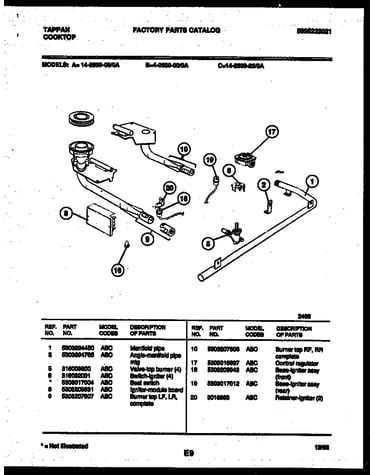 Burner, manifold and gas control