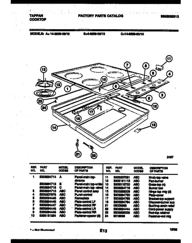 Cooktop parts