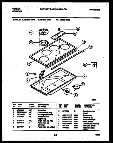 Cooktop parts