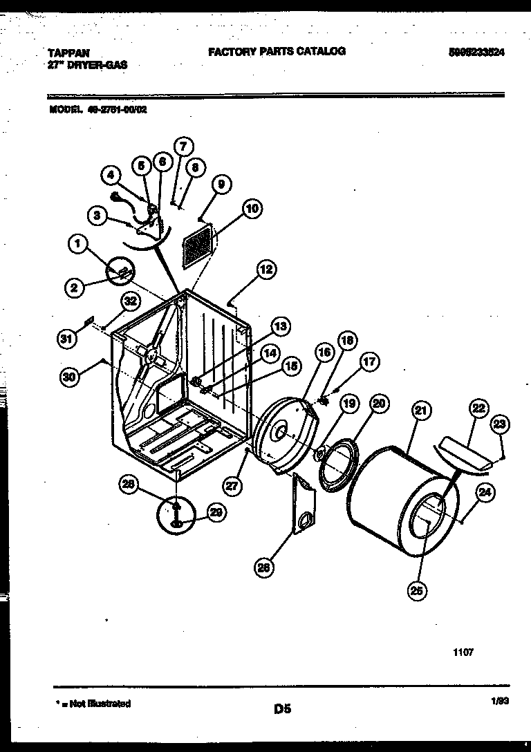 Cabinet and component parts