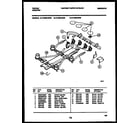 Tappan 14-3038-00-03 burner, manifold and gas control diagram
