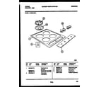 Tappan 14-2629-23-0A cooktop parts diagram