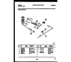 Tappan 14-2629-00-0A burner, manifold and gas control diagram