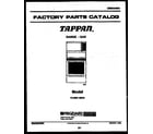 Tappan 72-3981-23-04 cover page diagram