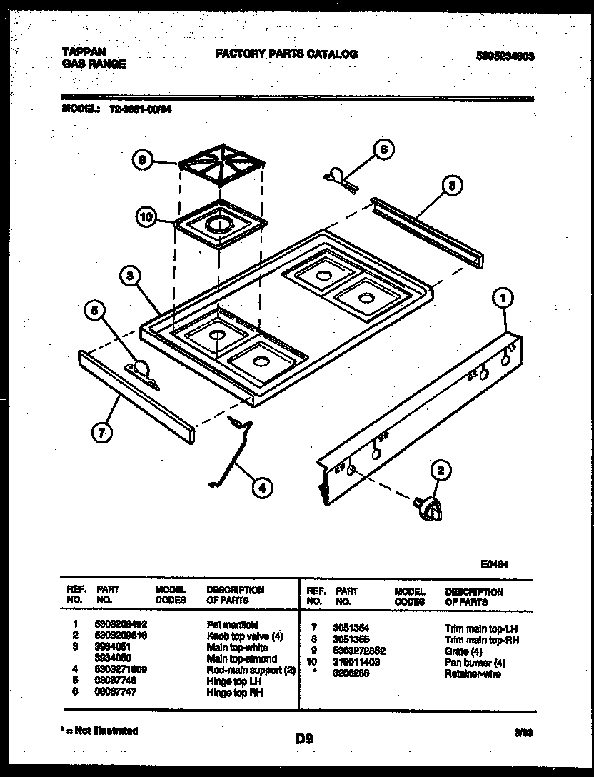 Cooktop parts
