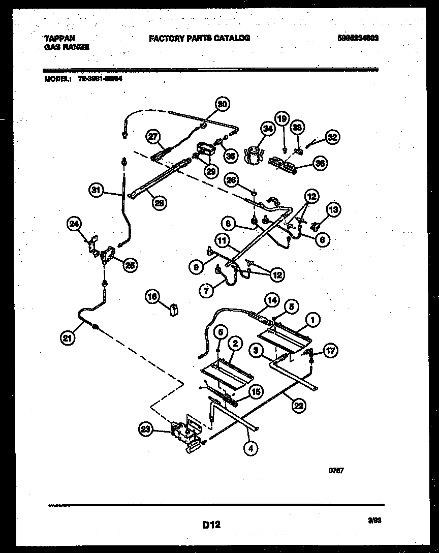 Burner, manifold and gas control