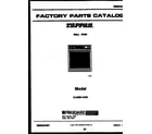 Tappan 12-2299-00-06 cover page- text only diagram
