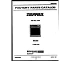Tappan 12-4980-00-05 cover page diagram