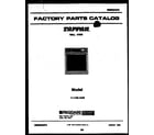Tappan 11-1159-00-05 cover page- text only diagram