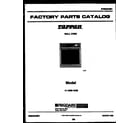 Tappan 11-1559-00-05 cover page- text only diagram