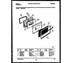 Tappan 72-3662-00-01 lower oven door parts diagram