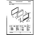 Tappan 72-3662-00-01 upper oven door parts diagram