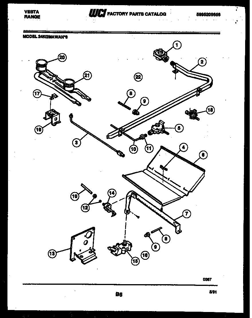 BURNER, MANIFOLD AND GAS CONTROL