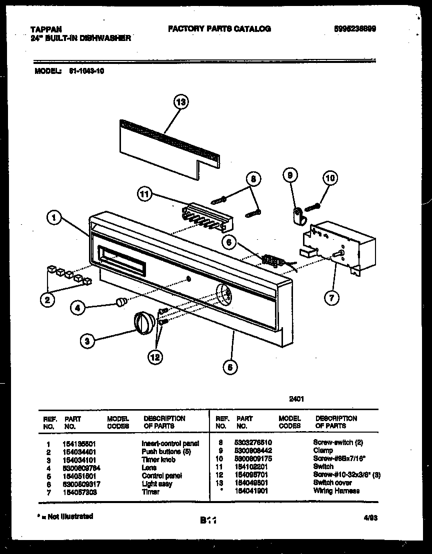 CONSOLE AND CONTROL PARTS