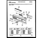 Tappan 61-1043-10-00 console and control parts diagram