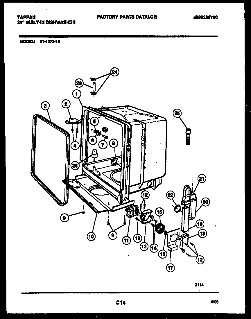 Tub and frame parts