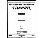 Tappan 61-1093-10-00 cover sheet diagram