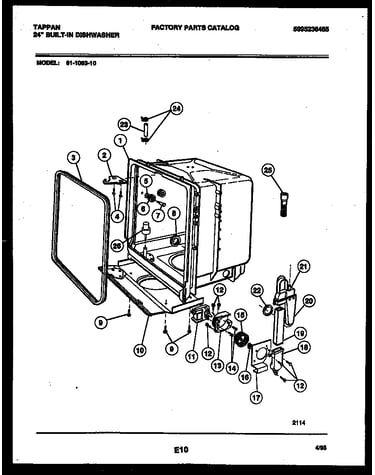 Tub and frame parts