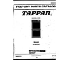 Tappan 12-1863-00-03 cover page diagram