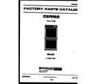 Tappan 11-2969-00-05 cover page- text only diagram