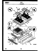 Cooktop and broiler drawer parts