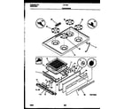 Tappan 30-1049-23-10 cooktop and broiler drawer parts diagram
