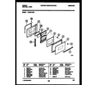 Tappan 12-3699-00-05 door parts diagram