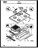 Cooktop and broiler drawer parts