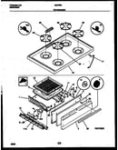 Cooktop and broiler drawer parts
