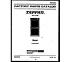 Tappan 57-2709-00-07 cover page- text only diagram