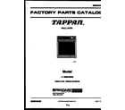 Tappan 11-4989-00-04 cover page- text only diagram