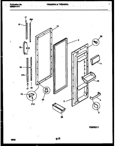 Refrigerator door parts