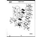 Tappan TRS22WRAW0 shelves and supports diagram