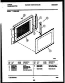 Upper oven door parts