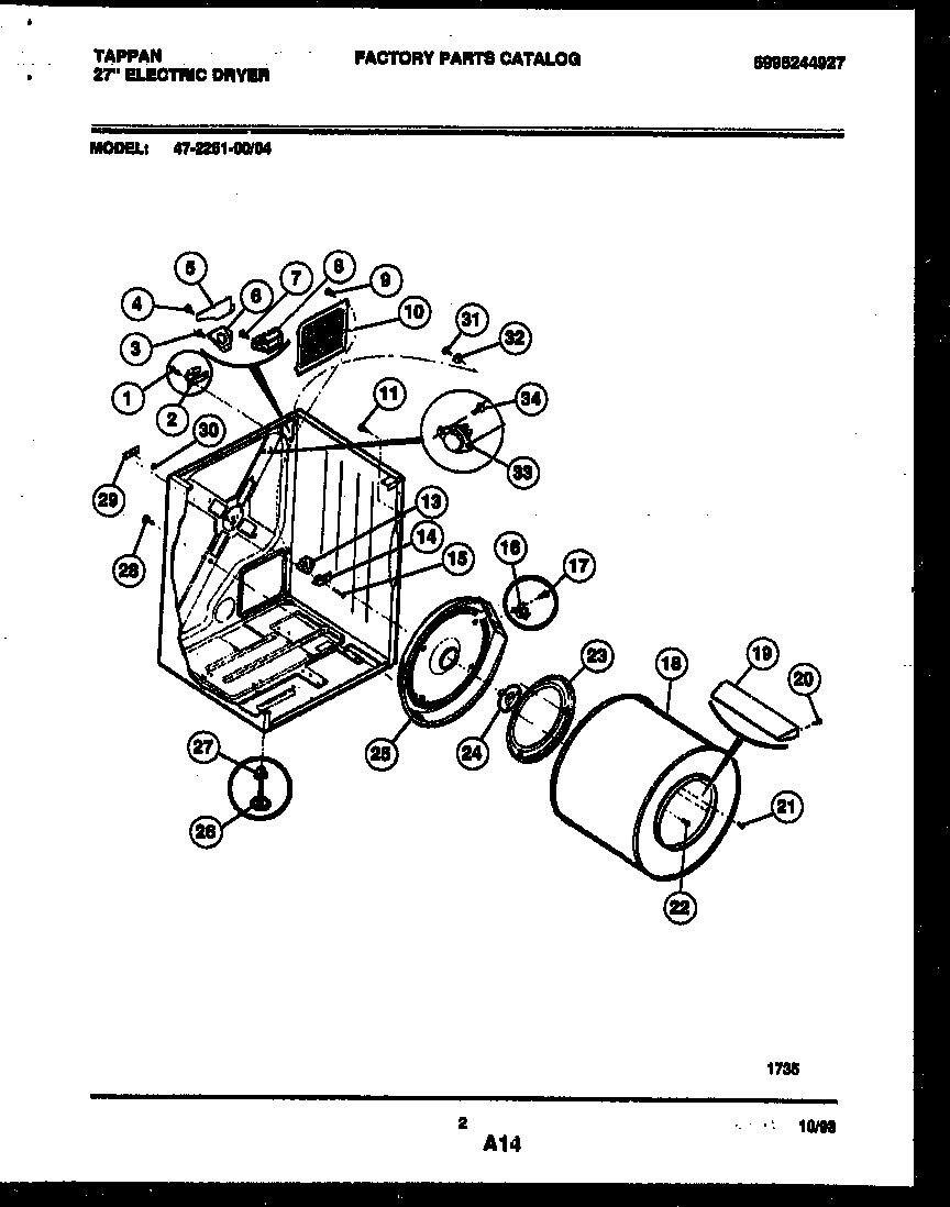 CABINET AND COMPONENT PARTS