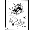 Tappan 30-3863-23-01 cooktop and drawer parts diagram